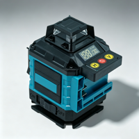 Niveau laser 4D à faisceau vert 16 lignes, auto-nivelant 360° °   Niveau laser à lignes croisées horizontales et verticales pour batterie lithium 18V