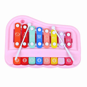 Venta caliente último Orff 8 tono xilófono juguetes de aprendizaje niños educativos Knock jugando 2 en 1 colorido plástico percusión piano juguete - Product Image 3