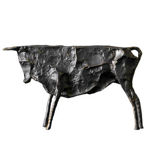 En gros Personnalisé Bureau Animal <span class=keywords><strong>Bull</strong></span> Statue Bronze Main 3D Fer Sculpture - Product Image 2