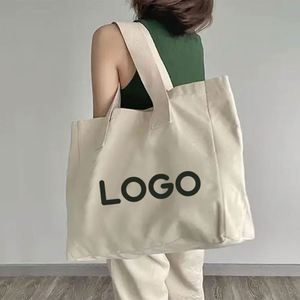 Bolsa de Mano de Algodón Orgánico, Bolsa de Compras de Lona Ecológica, Logotipo con Diseño Personalizado - Product Image 3