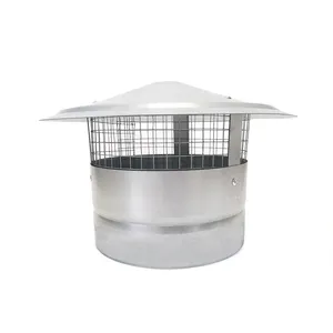 Customized Adjustable Chimney Cap Galvanized Steel Chimney Cowl Bird Cage Guard Rain Cap Protector Cap Ending