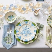 Assiettes en céramique imprimées motif couronne vintage moderne, vaisselle de luxe en porcelaine à bord festonné, pour la restauration et les mariages, vente en gros