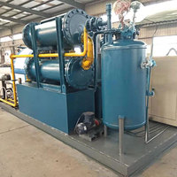 Usine de pyrolyse de pneus usagés et de déchets plastiques de 5 tonnes pour la production de diesel, machine de recyclage de pneus, économie d'énergie, roulement et moteur