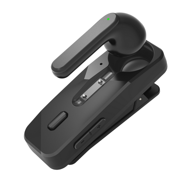 Wireless V6.0 Business Headset Mono Hands-free Earphone with Dual Mic Noise Cancelling for Clear Call Driving Office Delivery