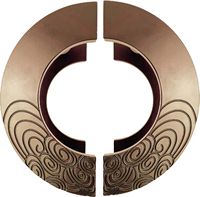 Manija de Puerta Grande de Diseño Moderno Semicircular, Estilo Antiguo Retro, para Hotel, Apartamento, Sala de Estar, Baño, Puerta de Vidrio