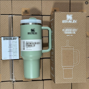 Gobelet isotherme en acier inoxydable de 40 oz avec poignée et paille pour voiture et extérieur - Product Image 6