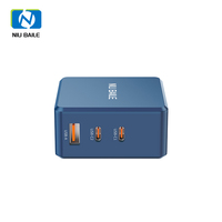 Cargador Rápido Universal NIUBAILE de 100W PD3.1 - 1 Puerto USB-A + 2 Puertos USB-C, Salida de 3A/2A, Diseño Plegable, Material Ecológico de PC/ABS