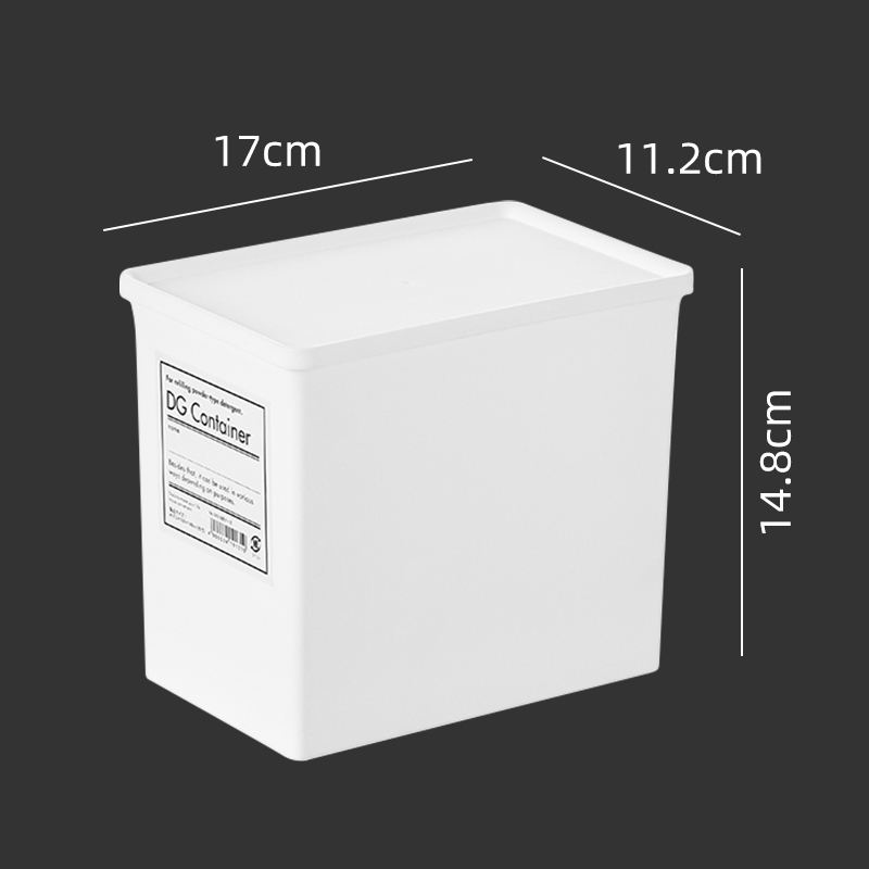 Seau À Lessive Carré La Boîte Rangement, Seau À Poudre À Lessive Avec Cuillère, Conteneur