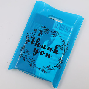 Offre Spéciale : Sacs en plastique personnalisés découpés sur mesure avec poignée, sacs <span class=keywords><strong>de</strong></span> courses en plastique « Merci » <span class=keywords><strong>pour</strong></span> événements et fêtes - Product Image 6