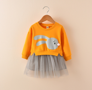 Ragazze dei bambini dei vestiti del fumetto del <span class=keywords><strong>coniglio</strong></span> t abiti camicia abbigliamento per bambini maglia del <span class=keywords><strong>vestito</strong></span> dal tutu - Product Image 2
