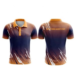 High Quality Men's Summer Golf for Shirt Knitted Breathable Button Custom Wholesale Short Sleeve Work Printed Pattern - Product Image 3