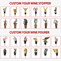 Verseur et bouchon de vin personnalisé en forme de tête d'animal, distributeur de vin, bouchon de bouteille, verseur Jager Meister en forme de tête de cerf, verseur de vin