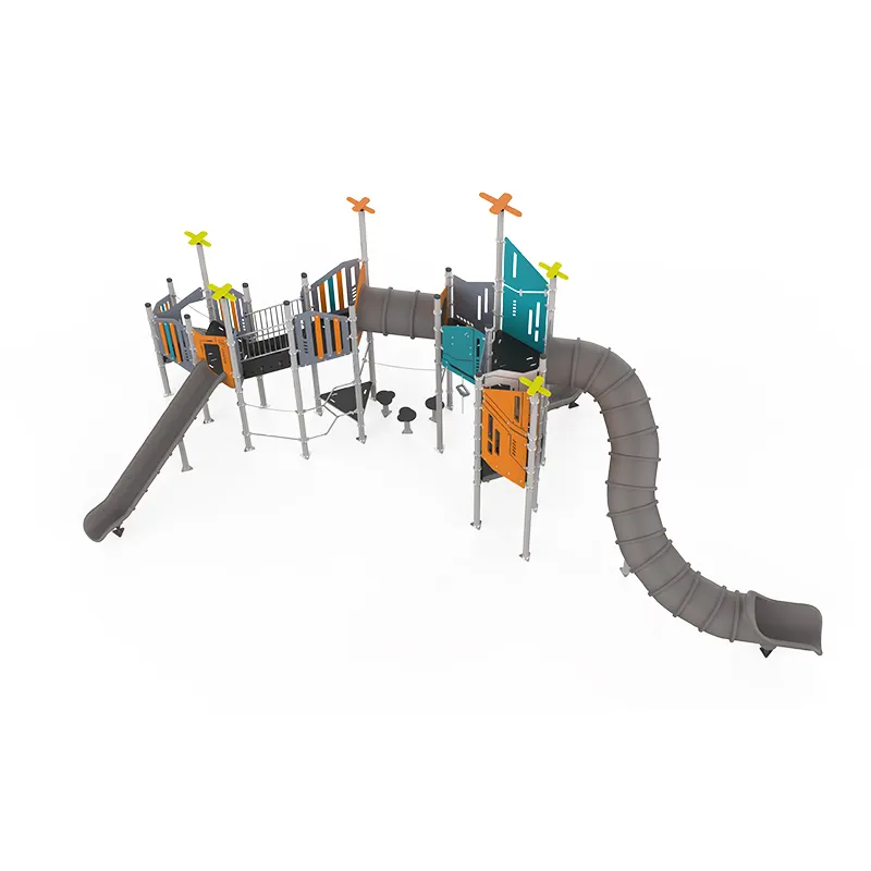 Equipamento comercial de diversões ao ar livre série AVIATOR HPL Playsets & Slides para Escolas e Crianças Playsets para brincar ao ar livre