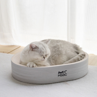 Tempat Tidur Kucing Ekstra Besar dan Tebal dengan Tiang Garukan Terintegrasi, Tahan Lama, Bebas Rambut, Khusus untuk Kucing di Dalam Ruangan