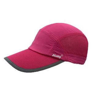 Grosir topi bisbol Logo kustom topi lari jala poliester dengan garis reflektif - Product Image 4