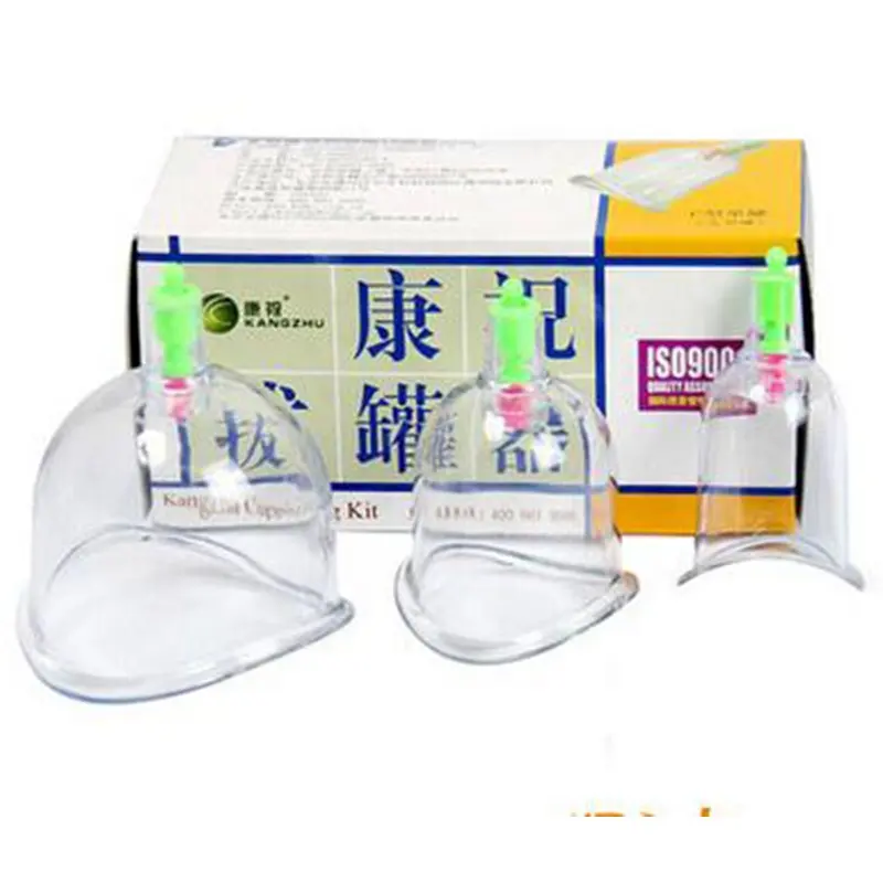 Chinese Cupping Kangzhu U Curved Vacuum Cupping Suction Joint 3 Cupping Cup Set Therapy Joints Cups