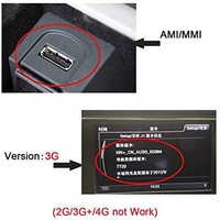 Cable Adaptador USB2.0 a Macho a Media en AMI MDI AUX para Unidad Flash para Automóvil Q5 / Q7 / A8 / A6 / S5 / A5 / A4L / A4 / A3, 0.3m Negro