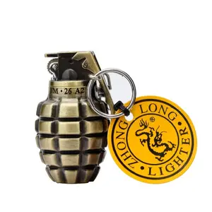 JiaXin Butane Windproof Lighter Metal Collection Creative Grenade Model Lighter Outdoor Travel Cigarette Accessories