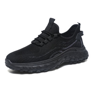 Chaussures de sport élégantes pas chères, chaussures de fitness noires pour hommes - Product Image 1