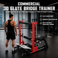 Machine commerciale de poussée de hanche pour fessiers, équipement de musculation robuste pour l'entraînement de la force des fessiers