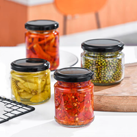 Bocaux en verre en gros pour confiture, sauce, cornichons et épices, résistants à la chaleur, avec couvercle, 100ml, 150ml, 200ml, 240ml, 350ml, 500ml, 1000ml