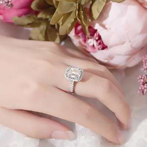 Bague en argent sterling 925 avec <span class=keywords><strong>diamant</strong></span> pour femme, bijou, <span class=keywords><strong>solitaire</strong></span> pour fiançailles, prix personnalisé - Product Image 4