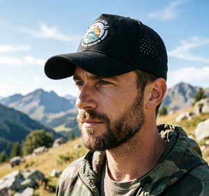 Gorra Trucker Negra Bordada Personalizada al por Mayor, Unisex, con Logotipo Personalizado, Ajustable, para Deportes al Aire Libre - Product Image 6