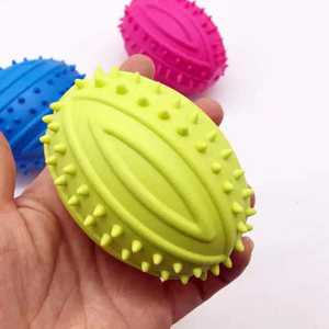 Juguete para masticar de algodón interactivo de lujo para perros medianos, pelota de Rugby para mascotas, sonido Molar resistente a mordeduras, estilo <span class=keywords><strong>Collie</strong></span> para cachorros - Product Image 4