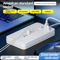 3M US-Steckdosenleiste Überspannungsschutz Nylon Mehrfachsteckdosen PD USB Typ-C Schnellladung Verlängerungskabel für Computer/MP3/MP4