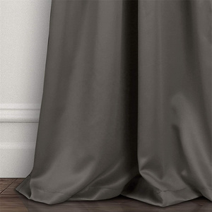 Tende oscuranti da pavimento a soffitto in tessuto di poliestere grigio scuro in stile americano <span class=keywords><strong>per</strong></span> camera da letto - Product Image 4