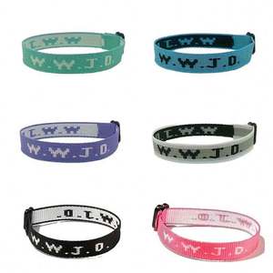 W.W.J.D. Personalizado de Fábrica Pulsera con Estampado Jacquard de Letras, Tejida, Ajustable, Regalos para Amigos - Product Image 1