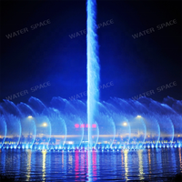 Fuente Musical Flotante para Lagos Grandes, Personalizada de Fábrica, de Acero Inoxidable Antioxidante, con Boquilla y Luz LED