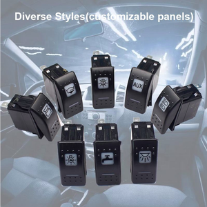Denizcilik IP65 Su Geçirmez Lazer İşlemeli 24V 20A Açma/Kapama SPST 5 PIN LED Işıklı Çubuklu Aydınlatmalı Carling Bus Rocker Anahtarları - Product Image 5