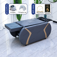 Bac de lavage de cheveux professionnel pour salon, lit de massage, cuve à vapeur, design moderne, cuir PU, XSZ SMB-42, pour spa capillaire, hydrothérapie thaïlandaise et shampoing