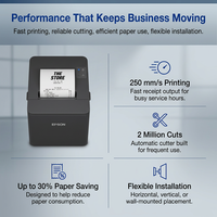 Printer Thermal E-PS 80mm TM-T82X Kecepatan Tinggi 250mm/s, Printer POS Cocok untuk Pencetakan Struk Dapur dan Ritel