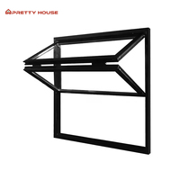 Ventana Plegable de Aluminio y Vidrio con Aislamiento Acústico, de Alta Eficiencia, con Apertura Vertical y Doble Vidrio Templado