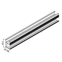 Rail de montage de panneaux solaires en aluminium à prix de gros, accessoires de fixation, installation facile, rail pour module PV, système de toiture solaire