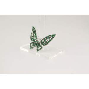 การปรับแต่ง OEM หรูหราเครื่องประดับชั้นดีเข็มกลัดสีเขียว 925 คริสตัลเงินเข็มกลัดผีเสื้อสําหรับสาว - Product Image 3