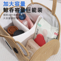 Panier de rangement pour couches de bébé en coton tressé avec logo personnalisé, pour le rangement des essentiels des nouveau-nés