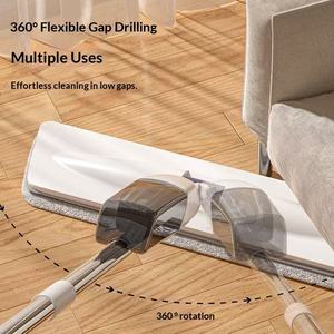 Spray Flat Mop with 360 Rotating Head Microfiber Wet Dry Mop Stainless Steel Handle 280ml for Floor - Product Image 6