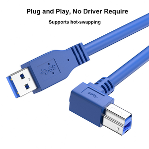 Cavo <span class=keywords><strong>USB</strong></span> <span class=keywords><strong>3.0</strong></span> ULT-unite ad Angolo Retto 90 Gradi da Tipo A a <span class=keywords><strong>B</strong></span> Maschio con Rivestimento in PVC e 12 Mesi di Garanzia - Product Image 4