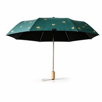 Mini parapluie pliant avec poignée en bambou, 190T Pongee, 8 baleines, revêtement noir, protection anti-UV, cadeau de voyage pour femme