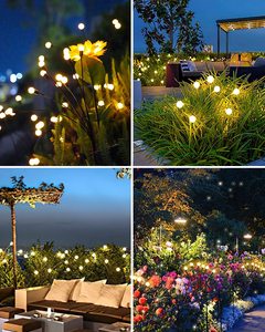 Lumière de voie solaire extérieure feu d'artifice étanche 6/8/10 têtes led lumière de jardin solaire alimentée par luciole lampe Starburst lumière solaire - Product Image 4