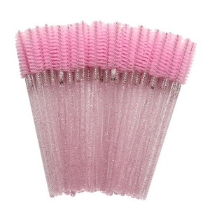 Brosse à mascara Crystal Sparkle, poils en nylon super doux, brosse de nettoyage pour extensions de cils, fournitures pour salon de cils, applicateur de cils - Product Image 2