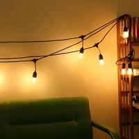 Guirlande lumineuse E27 à lumière led, décoration de jardin en plein air, guirlande blanche chaude, ceinture