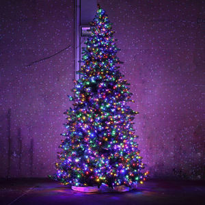 Albero di Natale artificiale Pre-illuminato da 8 piedi con luci bianche verde per interni/esterni IP65 per decorazioni natalizie - Product Image 2