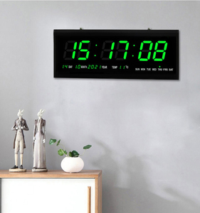 Hiện đại lớn nixie ống <span class=keywords><strong>Led</strong></span> kỹ thuật số lịch đồng hồ treo tường nhựa mặt duy nhất kim vẫn còn sống cho phòng khách điện - Product Image 5
