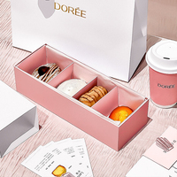 Ensemble d'emballages personnalisés pour boulangerie avec logo, boîte tiroir en papier, boîte cadeau pour tasses à café, biscuits, donuts, emballage alimentaire en papier, solution complète OEM ODM
