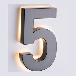 ป้ายสแตนเลสเรืองแสงใ<span class=keywords><strong>น</strong></span><span class=keywords><strong>ที่</strong></span>มืดโลหะตัวเลข<span class=keywords><strong>บ้าน</strong></span> LED พลังงา<span class=keywords><strong>น</strong></span>แสงอาทิตย์ - Product Image 3