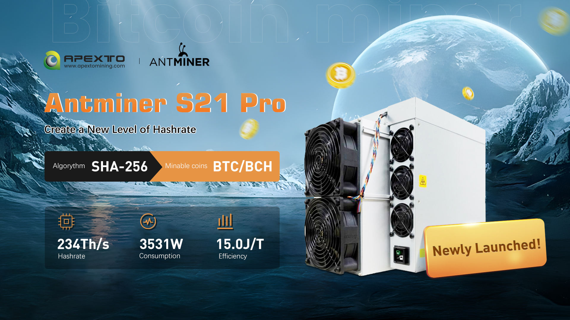 New BTC Miner Antminer S21 Pro 234TH/s 3510W Bitcoin Miner Air-cooling BTC Mining  Antminer S21Pro Than Antminer S21 S19K Pro| Alibaba.com